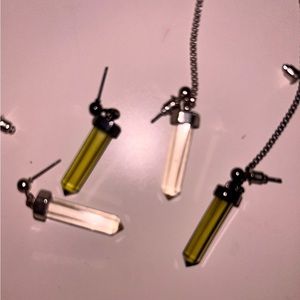 dangle & cuff crystal earrings